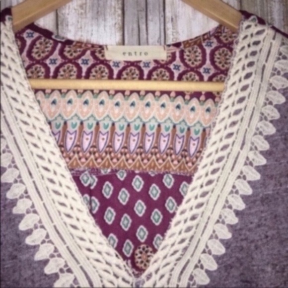 Entro Oversized Mixed Print Blouse - Picture 3 of 4